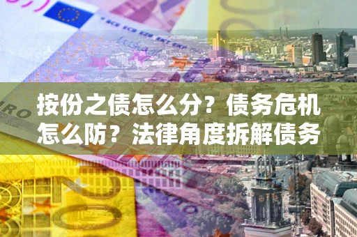 北京按份之债怎么分？债务危机怎么防？法律角度拆解债务分配与风险自保指南