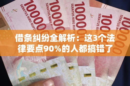 北京借条纠纷全解析：这3个法律要点90%的人都搞错了