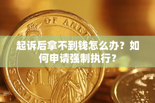 北京起诉后拿不到钱怎么办？如何申请强制执行？